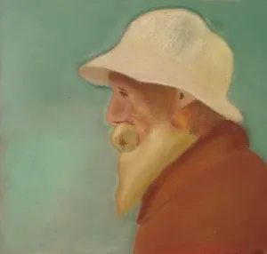 Etude (Renoir, auto-portrait), soft pastels on canvas, 24x32cm, 2009