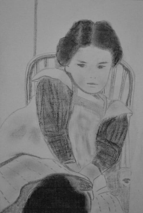 Lotte (Kühn), carbon on canvas, 24x18cm, 2010 (private collection, UK)