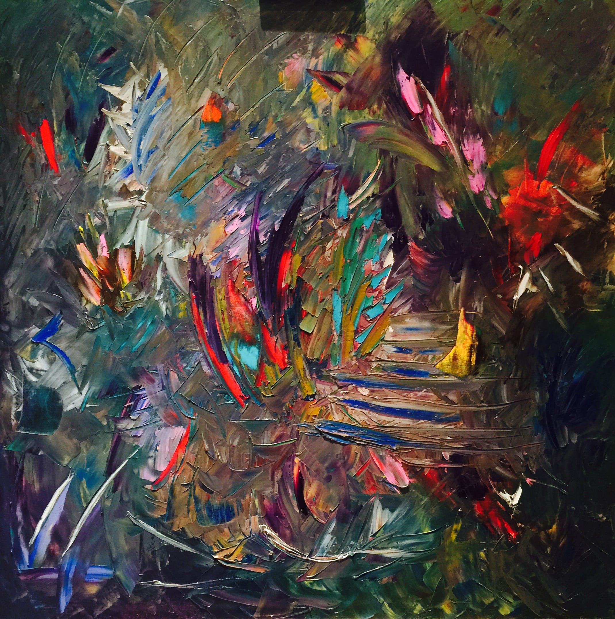 Spring explosion, oil on canvas, 70x70cm, 2015 (private collection, London, UK)